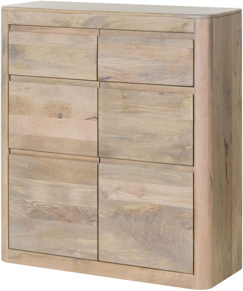 Kommode Mango 100 x 37 x 111 weiß lackiert TORONTO #338
