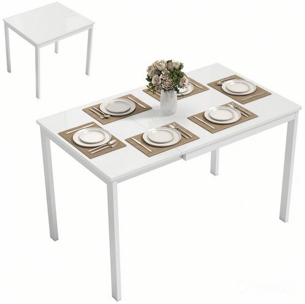 MC Star Esstisch Ausziehbarer 80-120 cm für 4-6 Personen, Platzsparender Küchentisch (mit einfacher Ausziehfunktion, Natur)