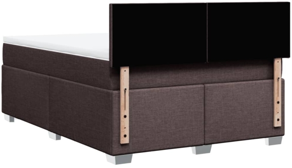 vidaXL Boxspringbett mit Matratze Dunkelbraun 140x200 cm Stoff 3285907 Bild 5