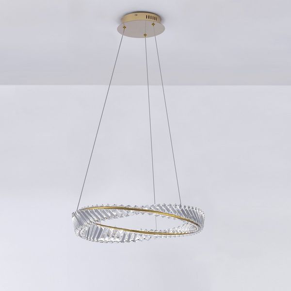 Nova Luce 9333061 AURELIA LED Pendelleuchte 60cm 3500K Gold Kristall