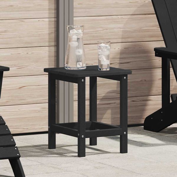 vidaXL Beistelltisch Schwarz 38 x 38 x 46 cm Polyethylen 42006635