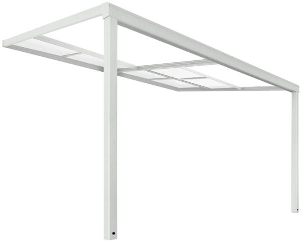 HOME DELUXE 'SOLIS DELUXE' Terrassenüberdachung, 390x295x233/272cm, weiß