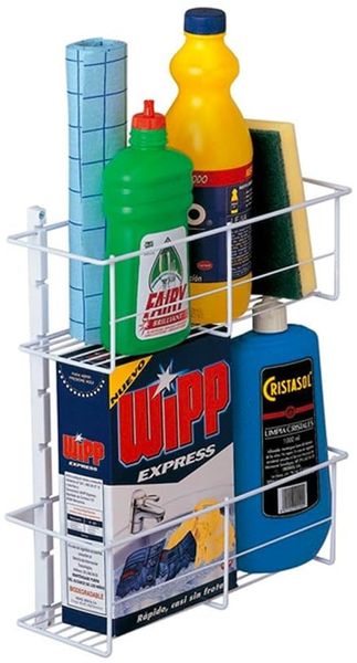Avilia Multifunktionales Wandregal - Organizer für Küche, Bad und Terrasse, aus Kunststoff, Weiß, 12 x 33 x 37,3 cm