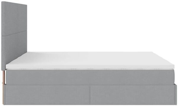 vidaXL Ottoman-Bett mit Matratzen & LEDs Hellgrau 180x200 cm Stoff 3314520 Bild 9
