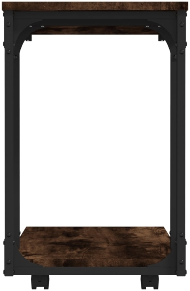 vidaXL Beistelltisch mit Rollen Räuchereiche 50x35x55,5 cm 825809 Bild 10