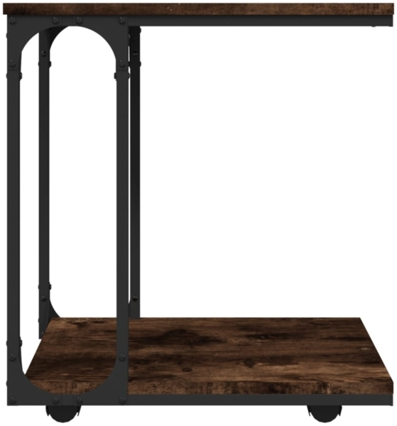 vidaXL Beistelltisch mit Rollen Räuchereiche 50x35x55,5 cm 825809 Bild 4