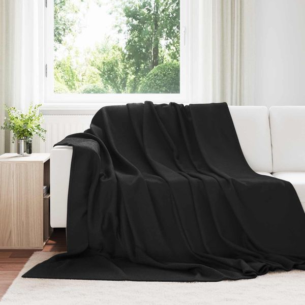 vidaXL Wohndecken 6 pcs Schwarz 240 x 220 cm Fleece 42017067