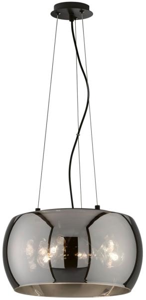 LED Pendelleuchte 3-flammig rund aus Rauchglas Industrial, Ø 40cm Bild 2