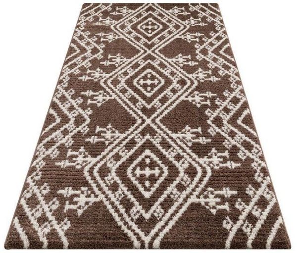 Carpet City Teppich April 2291, rechteckig, Höhe: 10 mm, Läufer, weich durch Microfaser, Boho Ethno Look, Wohnzimmer