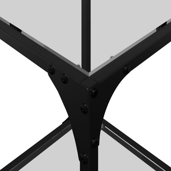 vidaXL Couchtisch mit Glasplatte Transparent 30x30x40 cm Stahl 845954 Bild 8