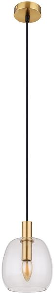 Hängeleuchte, Glas, Alu messing, Höhenverstellbar, D 16 cm