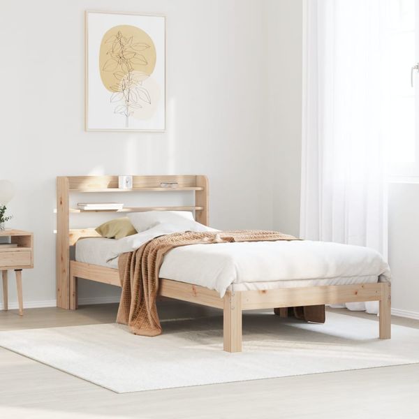 vidaXL Bettgestell mit Kopfteil ohne Matratze 90x190 cm 3306774