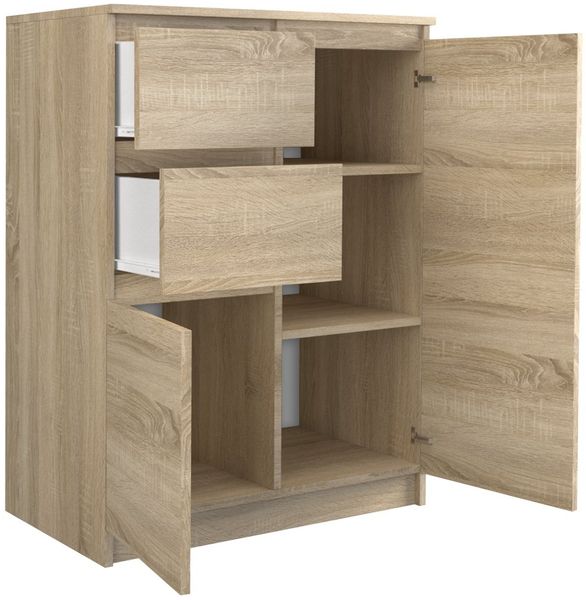 Raumhirsch Furniture Kommode Sideboard 70 cm breit (Maße 40 x 70 x 97 cm mit 2 Türen, 2 Schubladen), verschiedene Farben