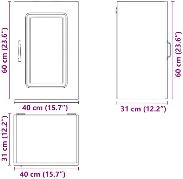 vidaXL Küchen-Hängeschrank Kalmar Weiß Holzwerkstoff 853547 Bild 12