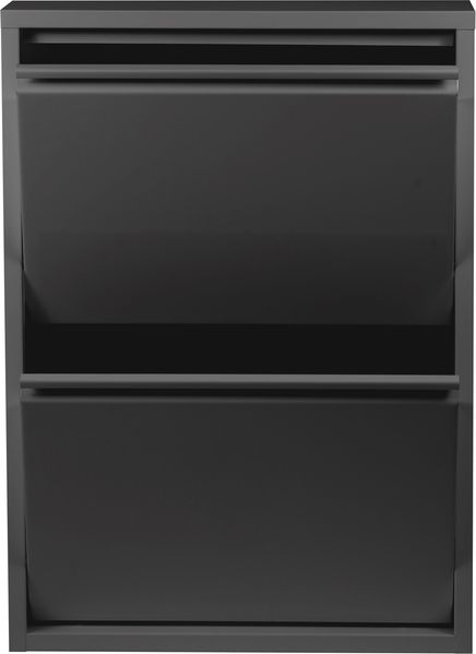 Schuhkipper >BLACK< (1stk) Schwarz lackiert, Metall, montiert - 50x72x15 (BxHxT)