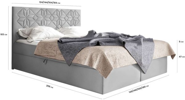 99rooms Montana Boxspringbett 180x200 cm Velours MONOLITH Gelb Bild 4