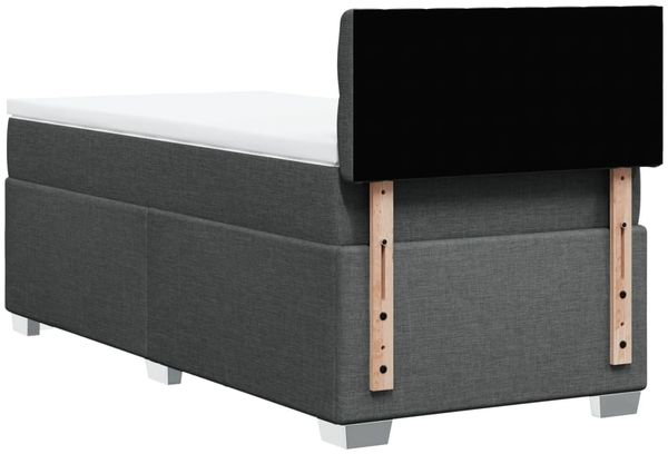 vidaXL Boxspringbett mit Matratze Dunkelgrau 100x200 cm Stoff 3285807 Bild 6