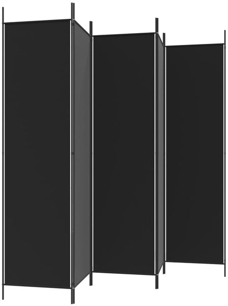 vidaXL 5-tlg. Paravent Schwarz 250x200 cm Stoff 350189 Bild 5