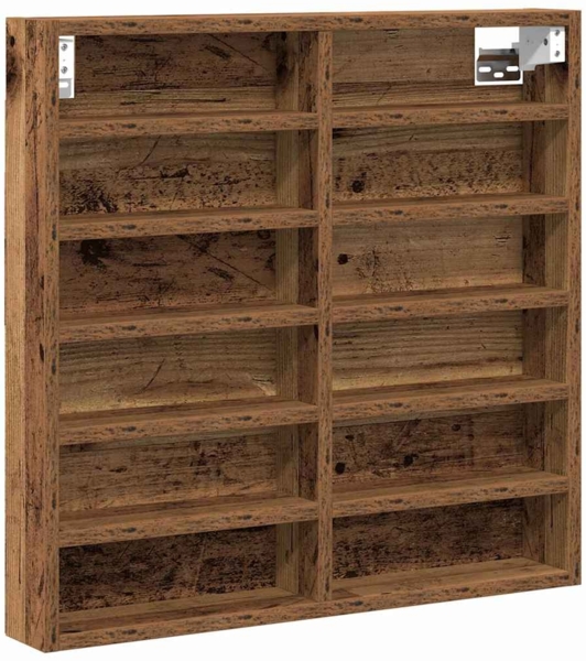 vidaXL Vitrine mit Regal Altholz 60 x 8,5 x 58 cm Holzwerkstoff 869189