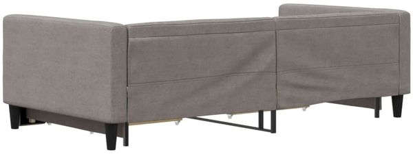 vidaXL Tagesbett Ausziehbar mit Schubladen Taupe 100x200 cm Stoff 3196622 Bild 5
