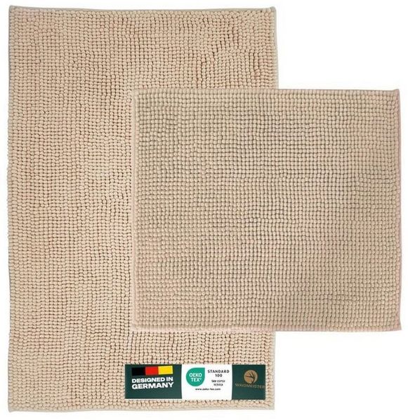 Waidmeister Badematte Badematte Chenille – rutschfeste & Waschbare Badezimmermatte, rutschhemmend beschichtet, Polyester
