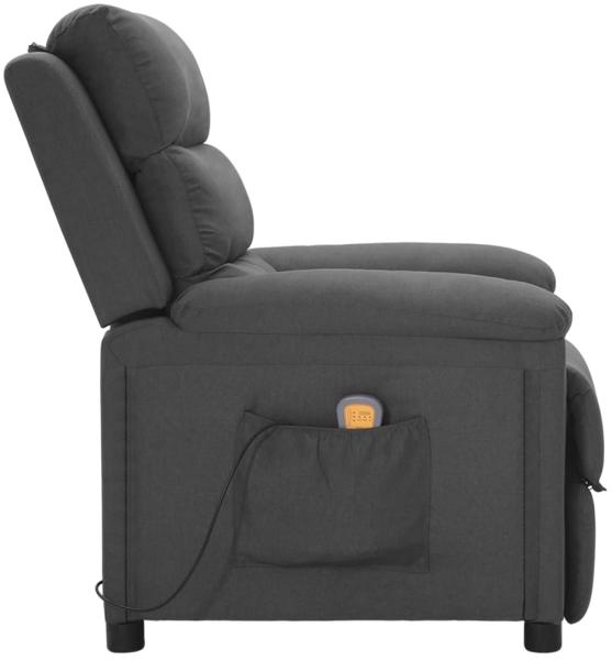 vidaXL Massagesessel Dunkelgrau Stoff [342352] Bild 3