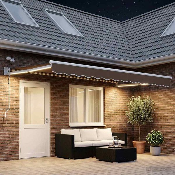 vidaXL Elektrische ausziehbare Markise Taupe 3426068