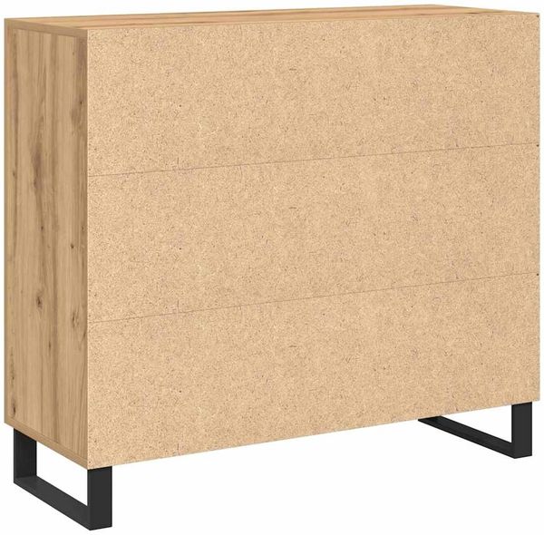 vidaXL Sideboard Artisan-Eiche 90 x 34 x 80 cm Holzwerkstoff 862954 Bild 8