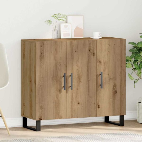 vidaXL Sideboard Artisan-Eiche 90 x 34 x 80 cm Holzwerkstoff 862954