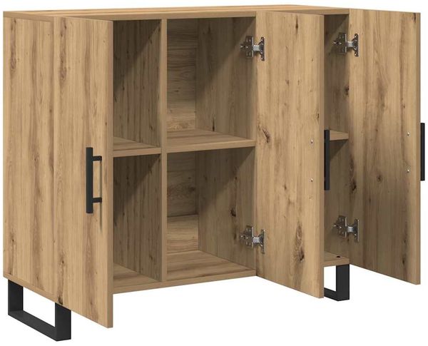 vidaXL Sideboard Artisan-Eiche 90 x 34 x 80 cm Holzwerkstoff 862954 Bild 5