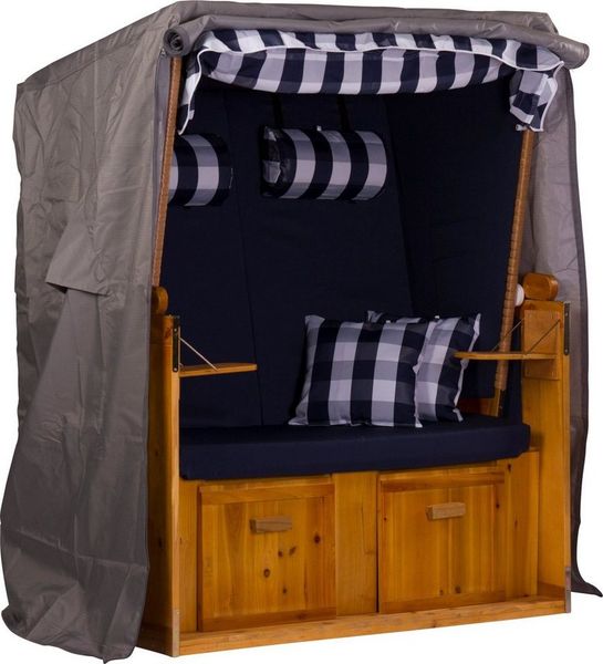 intergrill Strandkorb Webavita Abdeckhaube Strandkorb Anthrazit Größe M, BxTxH: 120x90x155 cm, Schutzhülle