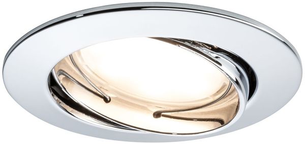 Paulmann Premium Einbauleuchten Set Coin satiniert rund schwenkbar LED 3x6,8W 2700K 230V 51mm Chrom/Alu Zink6326 Bild 2