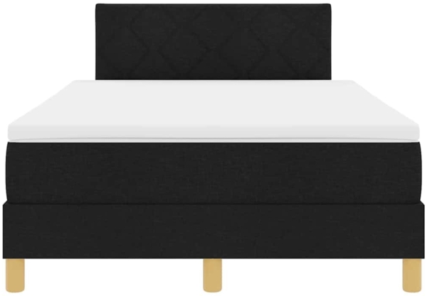 vidaXL LED Boxspringbett mit Matratze Schwarz 120 x 190 cm Stoff 3342501 Bild 7