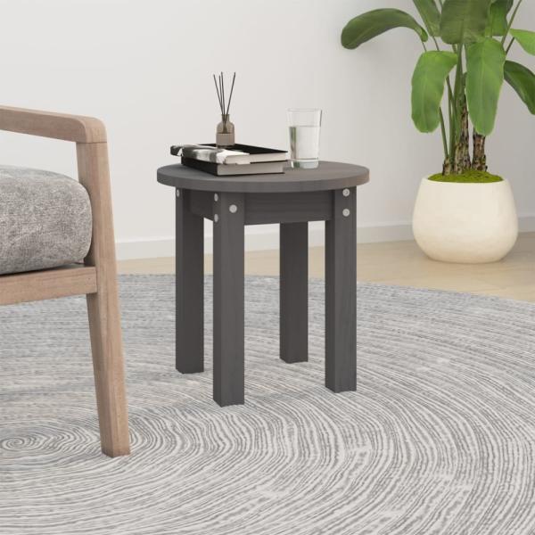 vidaXL Couchtisch Grau Ø 35x35 cm Massivholz Kiefer 822339