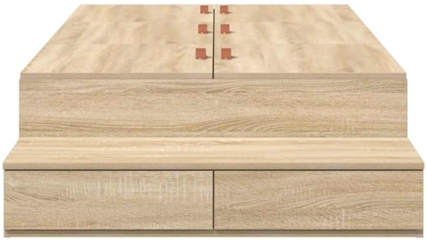 vidaXL Bett mit Stauraum mit Tür Sonoma-Eiche 226,5 x 75 x 31,5 cm 3335679 Bild 7