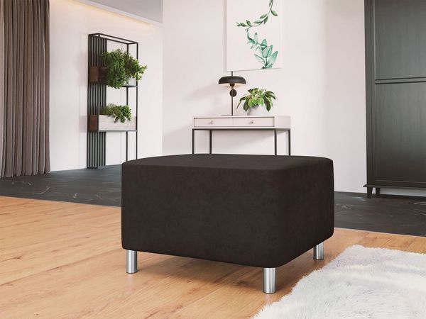 Mirjan24 Moderner Polsterhocker Dover, Sitzhocker Hocker Sitzbank Fußbank Pouf Farbauswahl (Alova 68)