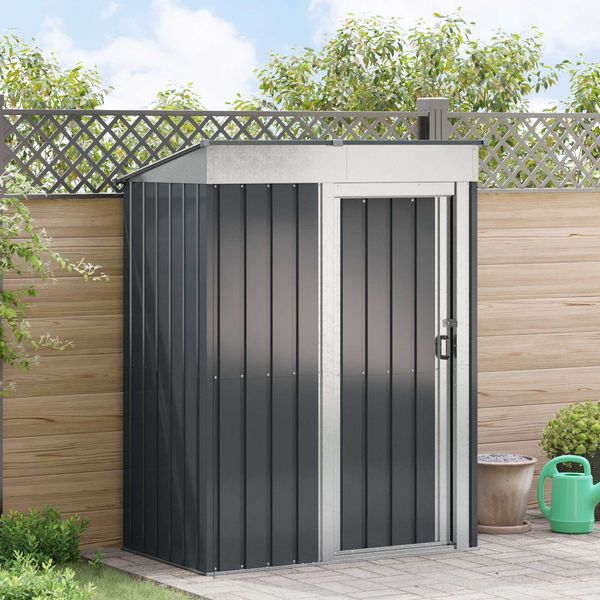 vidaXL Gartenhütten Anthrazit 137 x 81 x 180 cm Metall 42011291