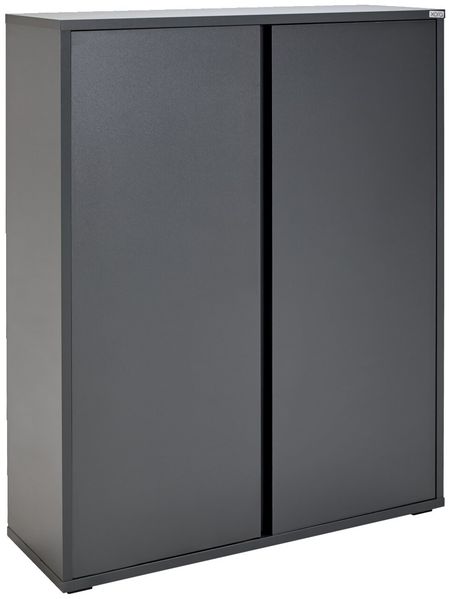 XORA 'LIV' Hochschrank, Holznachbildung anthrazit, 97.5 x 120 x 34 cm, höhenverstellbare Fachböden