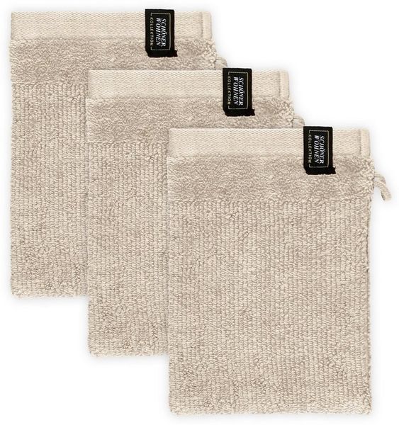 SCHÖNER WOHNEN-Kollektion Waschhandschuh Sense, (Packung, 3-St)