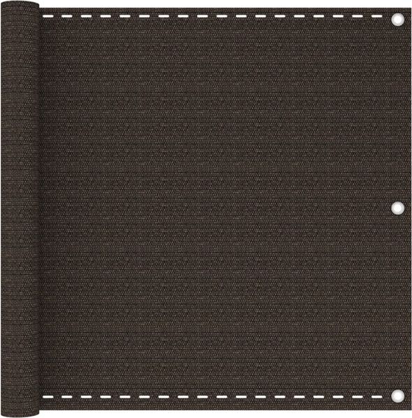 vidaXL Balkon-Sichtschutz Braun 90x600 cm HDPE 311047