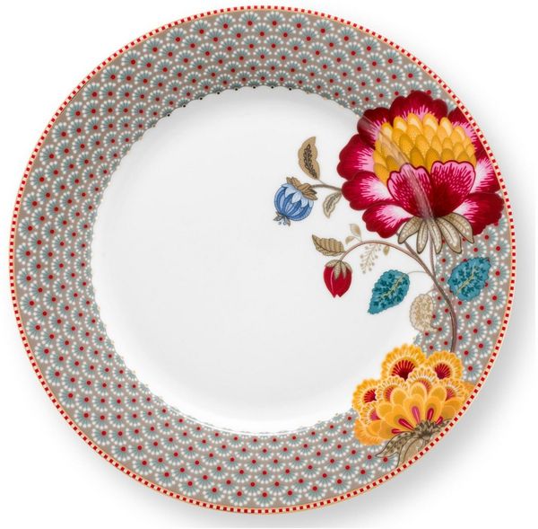PiP Studio Speiseteller Blooming Tales Khaki Speiseteller 26,5cm
