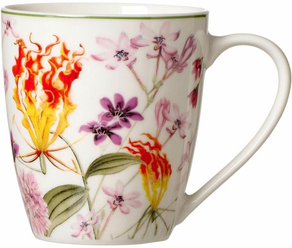 Geschirr-Serie Flora weiß - Kaffeebecher Flora weiß