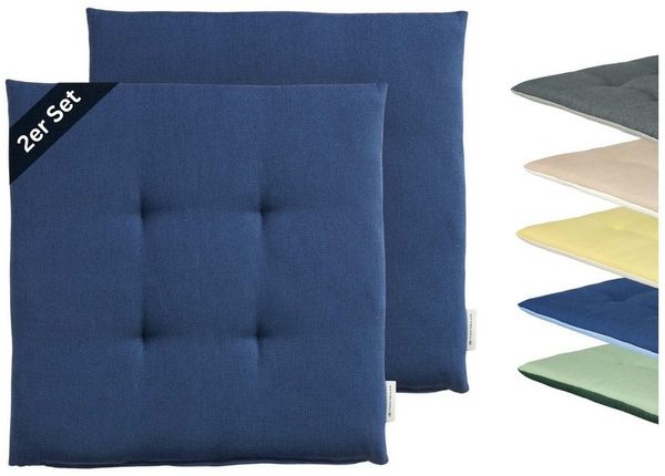 TOM TAILOR Stuhlkissen DOVE CHAIRPAD Outdoor Sitzkissen, 40 x 40 cm in Blau