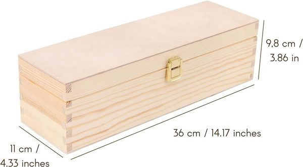 Creative Deco Weinkiste Holzkiste Weinbox für 1 Flasche