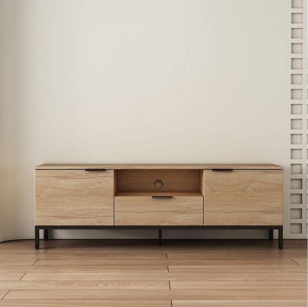 OTTO home TV-Board Jorinde, Melaminoberfläche, flexibler Stauraum und robustes Metallgestell