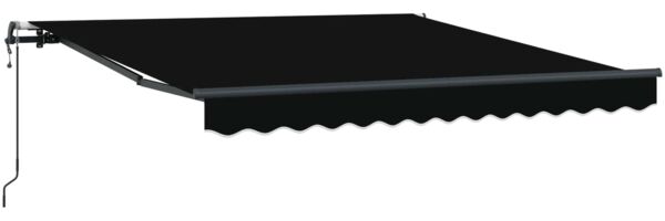 vidaXL Ausziehbare Markise Schwarz 300 x 250 cm Stoff und Aluminium 3330039 Bild 2