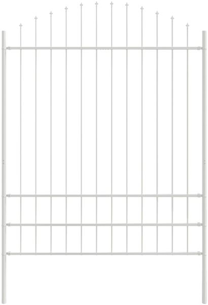 vidaXL Gartenzaun 7 pcs Weiß 170 x 225 cm Pulverbeschichteter Stahl 3360171 Bild 2