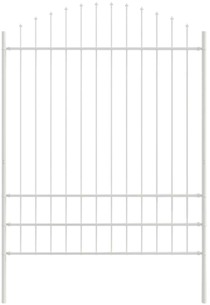 vidaXL Gartenzaun Weiß 1190 x 200 cm Pulverbeschichteter Stahl 3360171 Bild 4