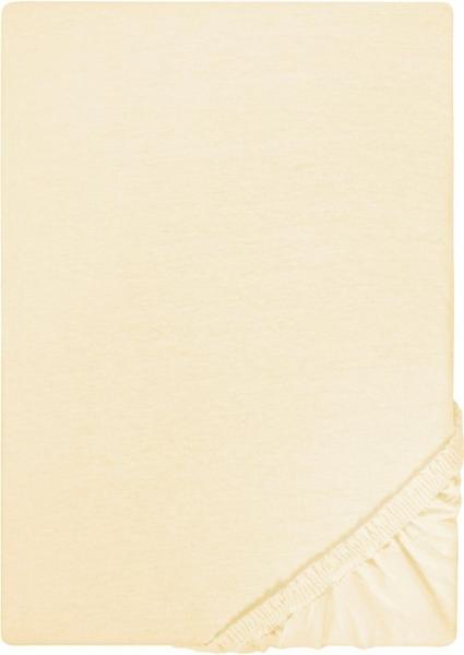 Castell Jersey-Stretch-Spannbetttuch, Gelb, 1x 90x190 cm - 100x200 cm, 90x200 cm