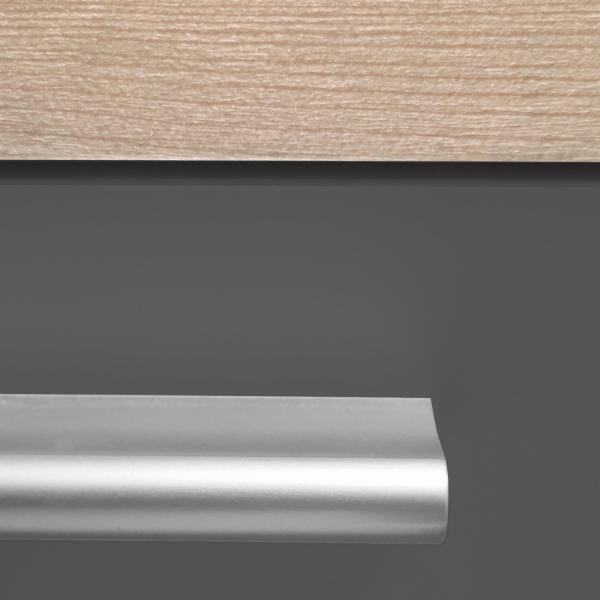 Moderne Küchenzeile, Hängeschrank und Unterschrank, Eiche Grau, ohne Geräte, 80 cm Bild 7